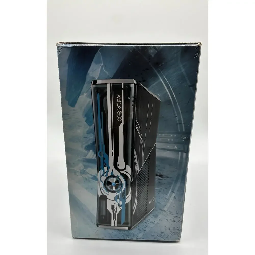 Xbox 360 Halo 4 Limited Edition Console Bundle 320GB Tested Working BOX HAS WEAR